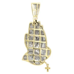 Men's 14K Yellow Gold Diamond Praying Hands Pendant With Cross 0.9ct By Luxurman 9 Men's 14K Yellow Gold Diamond Praying Hands Pendant With Cross 0.9ct By Luxurman -Jewelry Sales Store mens 14k gold diamond praying hands pendant with cross 09ct by luxurman backye