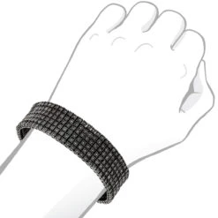 Men's 6 Row Black Diamond Bracelet 1.35ct Sterling Silver -Jewelry Sales Store mens 6 row black diamond bracelet 135ct sterling silver p 49194bod