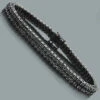 Men's Black Diamond Bracelet 0.50ct Black Rhodium Sterling Silver
