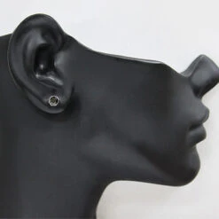 Men's Black Diamond Stud Earring 0.25ct 14K White Gold -Jewelry Sales Store mens black diamond stud earring 025ct 14k gold p 46794bod