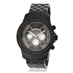Men's Black Diamond Watch By LUXURMAN 2.25ct