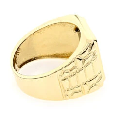 Men's Black Onyx Ring 14K Yellow Gold -Jewelry Sales Store mens black onyx ring in 14k yellow gold backye