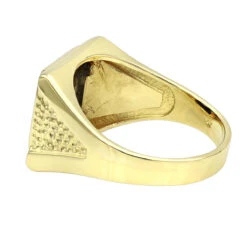 Men's Black Onyx 14K Yellow Gold Libra Scales Ring -Jewelry Sales Store mens black onyx rings 14k white gold libra scales ring p 6349 backye
