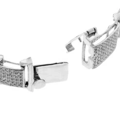 Men's 10K White Gold Pave Diamond Bracelet 4.60ct -Jewelry Sales Store mens bracelets 10k pave diamond bracelet 460ct p 38808 clasp