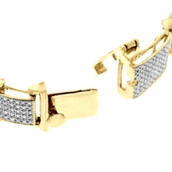 Men's 10K White Gold Pave Diamond Bracelet 4.60ct -Jewelry Sales Store mens bracelets 10k pave diamond bracelet 460ct p 38808 clasp yellow