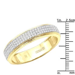 Men's Diamond Bands 14K Yellow Gold Diamond Ring 0.2ct -Jewelry Sales Store mens diamond bands 14k gold diamond ring 027ct p 6538 ruler yellow