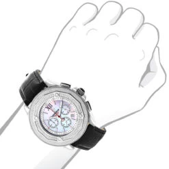 Men's Diamond Bezel Watch By Centorum Falcon 0.55ct -Jewelry Sales Store mens diamond bezel watch by centorum falcon 055ct p 45179bod