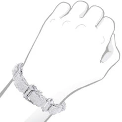 Men's Diamond Bracelet 9.66ct Sterling Silver -Jewelry Sales Store mens diamond bracelet 966ct sterling silver p 44263bod 20210828