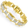 Men's Diamond 10K Yellow Gold 3.29ct Bracelet