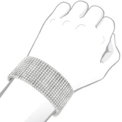 Sterling Silver Men's Diamond Cuff 2 Carat 12 Row Tennis Bracelet -Jewelry Sales Store mens diamond cuff bracelet in sterling silver 216ct 3