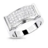 Men's Diamond 14K White Gold Ring By Luxurman 0.8ct Wedding Band