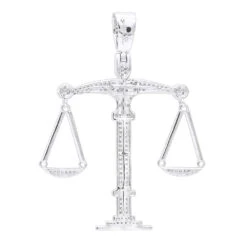 Men's Diamond Pendant | 3.25in Large 10K Yellow Gold Libra Pendant 3 Carats -Jewelry Sales Store mens diamond pendant 325in large real 10k gold libra pendant 3 carats 100503 backwh