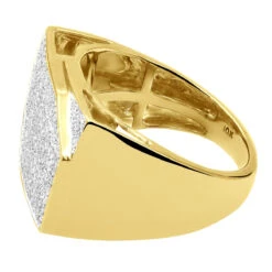 Men's Diamond Ring 0.78ct 10K White Gold -Jewelry Sales Store mens diamond ring 078ct 10k gold p 39895 back yellow 20221011 20221027