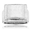 Men's Diamond Ring Sterling Silver 1.70ct