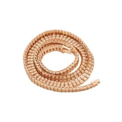 Men's Diamond Tennis Chain 10K Yellow Gold Affordable 2 Row Necklace 1ct -Jewelry Sales Store mens diamond tennis chain in real 10k gold affordable 2 row necklace 1ct 407129 back rose