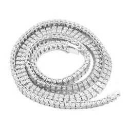 Men's Diamond Tennis Chain 10K Yellow Gold Affordable 2 Row Necklace 1ct -Jewelry Sales Store mens diamond tennis chain in real 10k gold affordable 2 row necklace 1ct 407129 back white 1672715764