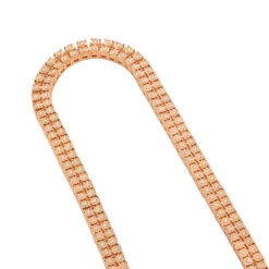 Men's Diamond Tennis Chain 10K Yellow Gold Affordable 2 Row Necklace 1ct -Jewelry Sales Store mens diamond tennis chain in real 10k gold affordable 2 row necklace 1ct 407129 ro202