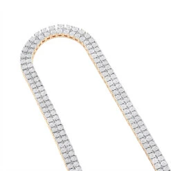 Men's Diamond Tennis Chain 10K Yellow Gold Affordable 2 Row Necklace 1ct -Jewelry Sales Store mens diamond tennis chain in real 10k gold affordable 2 row necklace 1ct 407129 rose 1672715764