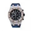 Men's Diamond Watch Audemars Piguet Royal Oak Offshore 18K Gold Black Dial