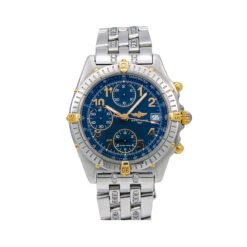 Men's Diamond Watch Breitling Blackbird 40mm Blue Dial