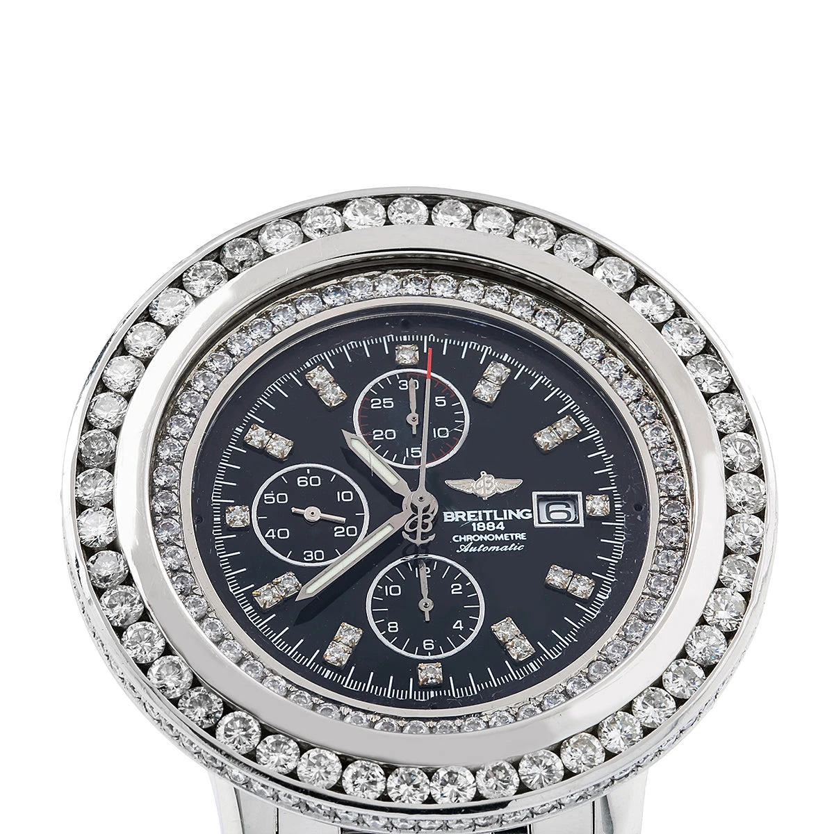 Men's Diamond Watch Breitling Navitimer 46mm Black Dial 2 Men's Diamond Watch Breitling Navitimer 46mm Black Dial - Image 2