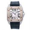 Men's Diamond Watch Cartier Santos De Cartier 41mm White Dial