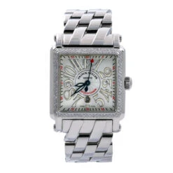 Men's Diamond Watch Franck Muller Conquistador Cortez 42mm Silver Tone Dial