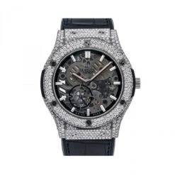 Men's Diamond Watch Hublot Classic Fusion 45mm Black Dial