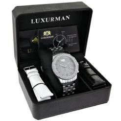 Men's Diamond LUXURMAN Diamond Watch 2.5ct -Jewelry Sales Store mens diamond watches luxurman diamond watch 25ct p 35311 4