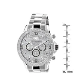 Men's Diamond Luxurman Midsize Watch 0.2ct -Jewelry Sales Store mens diamond watches luxurman midsize watch 02ct ruler