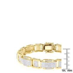 Men's 10K White Gold Bracelet With Diamonds 3.44ct -Jewelry Sales Store mens gold bracelet with diamonds 10k 344ct p 43457 rulerye