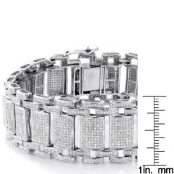Men's Iced Out Pave Diamond Bubble Bracelet 7ct 10K Yellow Gold -Jewelry Sales Store mens iced out pave diamond bubble bracelet 975ct p 6170 rulerwh