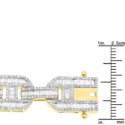 Mens Mariner Link Diamond Bracelet 10K Yellow Gold Round Baguette Diamonds 8ct -Jewelry Sales Store mens mariner link diamond bracelet solid 10k gold round baguette diamonds 8ct 407169 rulerye