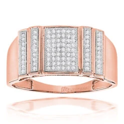 Men's Pave Diamond Ring 0.3ct Solid 10K White Gold -Jewelry Sales Store mens pave diamond ring 032ct solid gold p 41762 ro