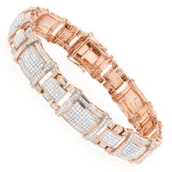 Men's Real Diamond Bracelet 10K Yellow Gold 4ct -Jewelry Sales Store mens real diamond bracelet 10k 471ct p 43453 ro