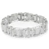 Men's Sterling Silver Diamond Bracelet 7ct