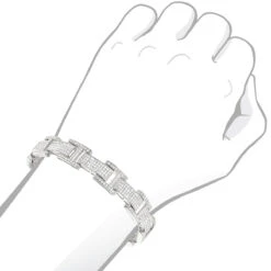 Men's Sterling Silver Diamond Bracelet 3.96ct -Jewelry Sales Store mens sterling silver diamond bracelet 396 ct p 35868 bodwh