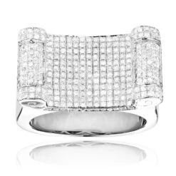 Men's Sterling Silver Diamond Ring 1.50ct