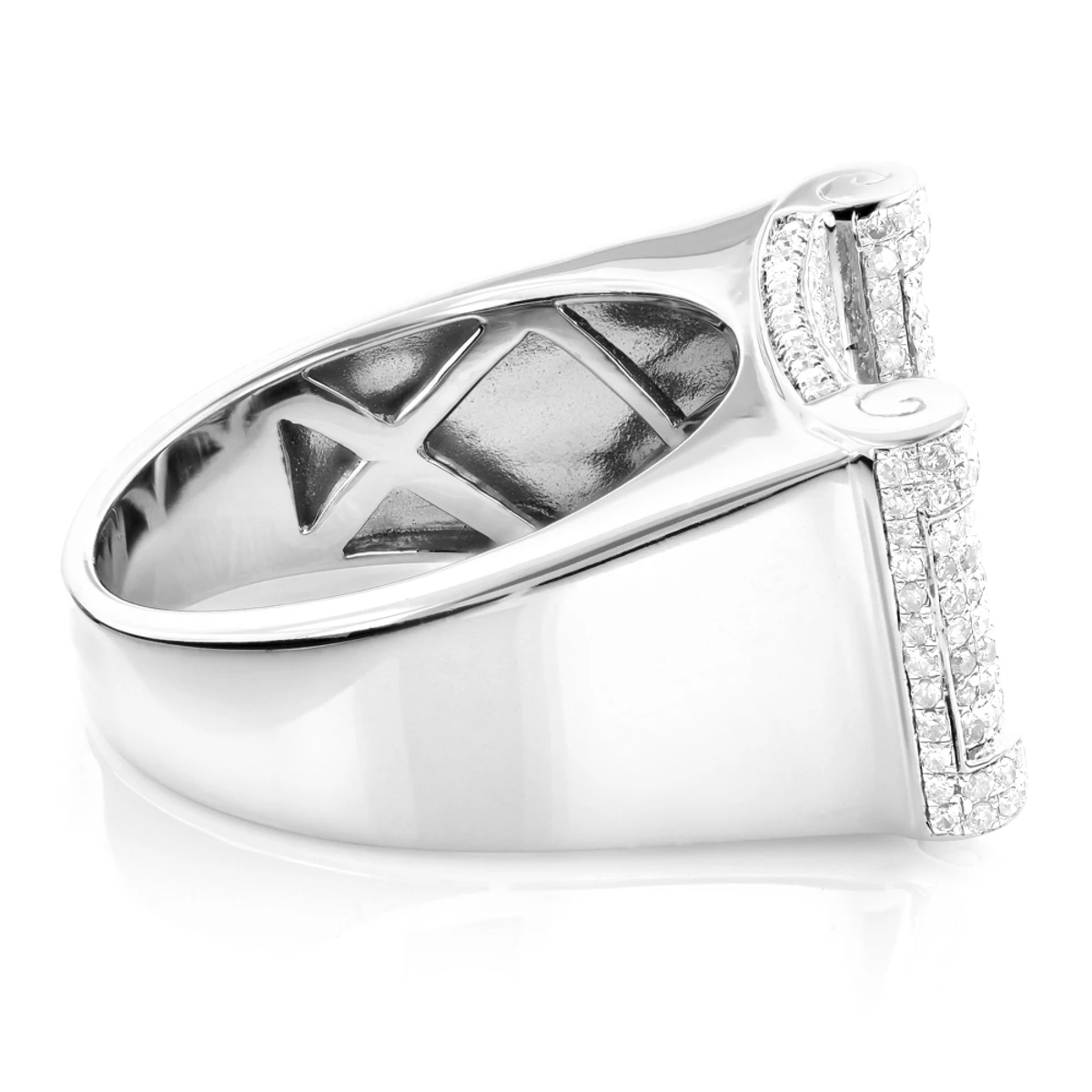 Men's Sterling Silver Diamond Ring 1.50ct 2 Men's Sterling Silver Diamond Ring 1.50ct - Image 2