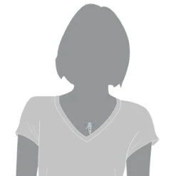 Blue Diamond Mini Angels With Wings Charm Pendant 0.7ct 14K White Gold -Jewelry Sales Store mini angers with wings charms blue diamond angel pendant 07ct 14k gold 3