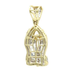 Mini Praying Hands And Cross Diamond Pendant For Men 10K Yellow Gold 0.25ct -Jewelry Sales Store mini praying hands and cross diamond pendant for men in 10k gold 0 25ct backye