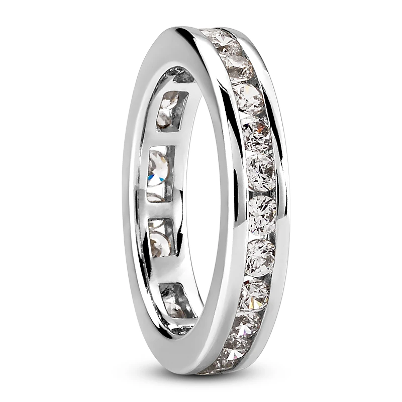 Platinum Diamond Eternity Band 1.20ct 4.2mm 2 Platinum Diamond Eternity Band 1.20ct 4.2mm - Image 2