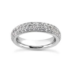 Thin Platinum Diamond Eternity Band 1.20ct