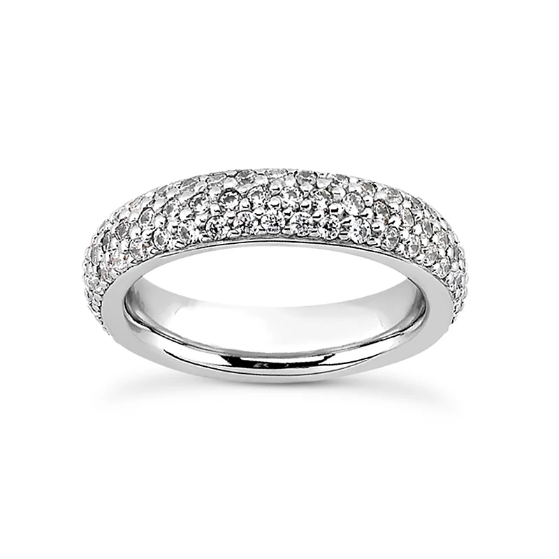 Thin Platinum Diamond Eternity Band 1.20ct 1 Thin Platinum Diamond Eternity Band 1.20ct