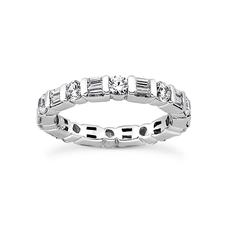 Platinum Diamond Eternity Band 3.20ct 4.4mm 1 Platinum Diamond Eternity Band 3.20ct 4.4mm