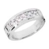 Platinum Diamond Men's Wedding Band 2ct