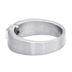 Platinum Emerald Cut Diamond Men's Wedding Ring 0.25ct -Jewelry Sales Store platinum emerald cut diamond mens wedding ring 025ct p 31224 backwh