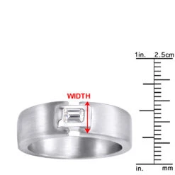 Platinum Emerald Cut Diamond Men's Wedding Ring 0.25ct -Jewelry Sales Store platinum emerald cut diamond mens wedding ring 025ct p 31224 rulerwh