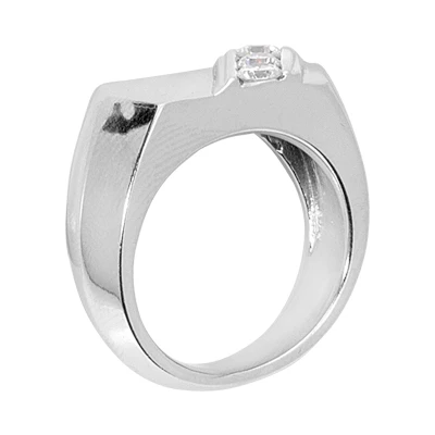 Platinum Men's Diamond Ring 0.45ct 9.3mm 2 Platinum Men's Diamond Ring 0.45ct 9.3mm - Image 2