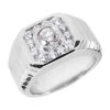 Platinum Men's Diamond Ring 1.28ct